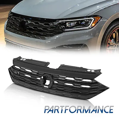 For 2019-2021 Volkswagen VW Jetta MK7 Front Bumper Grille Glossy Black Grill • $71.99