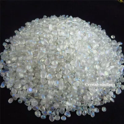 78g Beautiful Bulk Moonstone Stones Tumbled Crystal Particles Manmade • $7.99