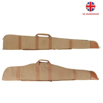 TOURBON Hunting Soft Padded Shotgun Slip Vintage Rifle Gun Storage Carry Case • £77.99