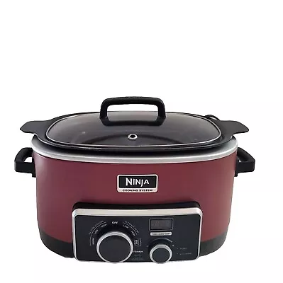 Ninja 4 In 1 Cooking System Slow Cooker MC900QSS 15 Red - Working • $46.99