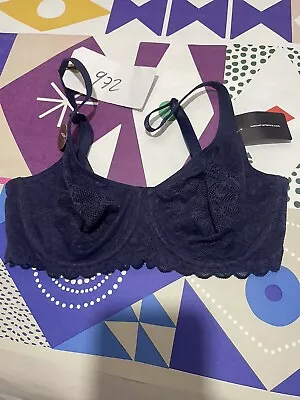 #-972- New Wacoal 851334 Soft Sense Underwire Bra Navy Sz 32 DD ❤️💙 • $24.99