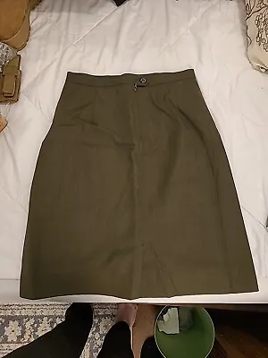 USMC Marine Corps Woman's Green Maternity Skirt Class A Wool/Poly Size 12R • $9.99