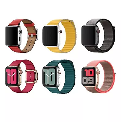 $36.57 • Buy Genuine Official Apple Watch Strap 38mm 40mm 42mm 44mm Leather Sport Loop Band