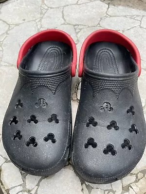 Crocs Mickey Black M 8-9 W10-11 • $29.99