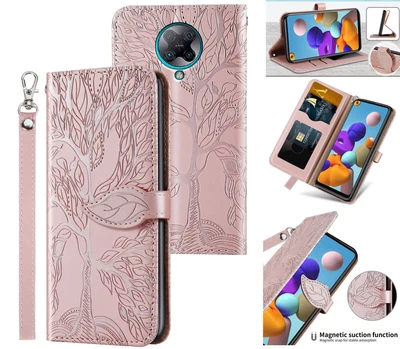$7.50 • Buy Xiaomi Poco F2 Pro Embossed Pu Leather Wallet Case Tree