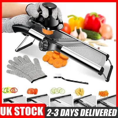 Professional Mandolin Slicer Vegetable Cutter Food Fruit Chopper Gretar Tool • £20.89