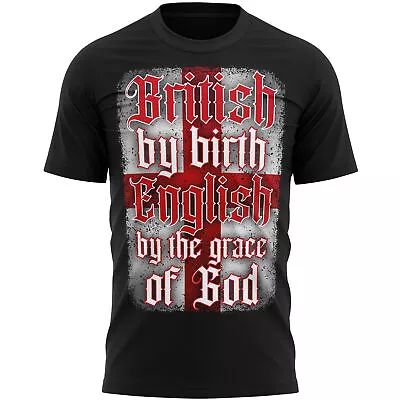 £14.95 • Buy British By Birth T Shirt Slogan St George's Day Gift For Him Georges Mens