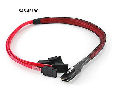 19  Internal Mini SAS (SFF-8087) M To 4x SATA 7-Pin F Forward Breakout Cable • $18.95