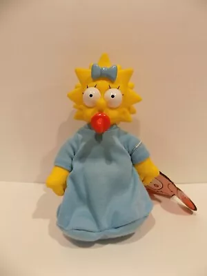 Vtg '90 Simpsons Baby Maggie Plush Doll Toy Hard Head Pacifier Burger King 7  • $16.99