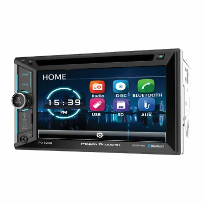 Power Acoustik PD-623B Double 2 DIN CD/DVD Player 6.2  LCD Bluetooth USB SD AUX • $82.27