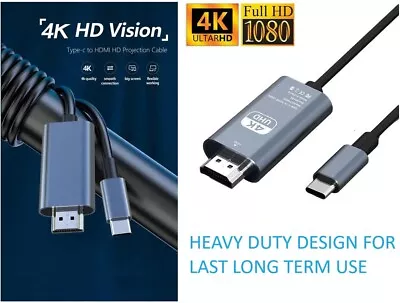 USB-C To HDMI HDTV Adapter Cable 4K 60Hz For Samsung LG MacBook Pro Universal • $12.99