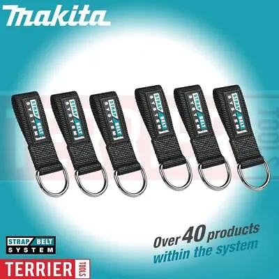 6 X Makita E-05315 Tool Belt Loops Clip D Ring Strap Belt System For Tool Belts • £12.95