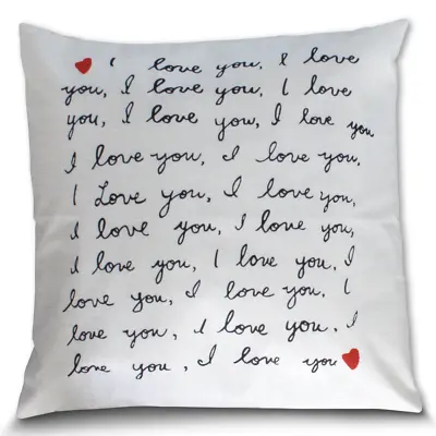 Petite Lili I Love You Decor Throw Pillow Case Cushion Cover 18 X 18 Inch Cotton • $14.99