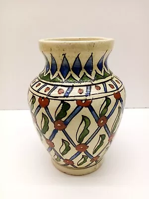 Pottery Vase 15cm Tall Handmade Handpainted • £6.95