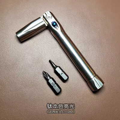 EDC Titanium Alloy Screwdriver Portable Gadget Cross Bit Riding Pocket Tools • $41.93