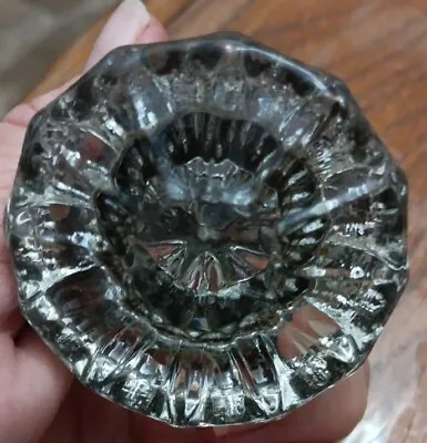 Vintage Glass Door Knob Brass Base • $12