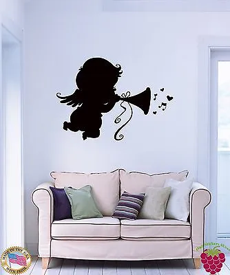 Wall Stickers Vinyl Dakar Little Baby Angel Music Notes For Bedroom (z1671) • $29.99