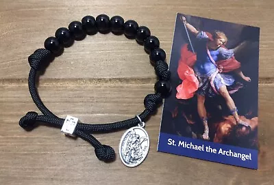 St. Michael Paracord Rosary Bracelet | Men/Women Catholic Rosary Handmade • $10.99