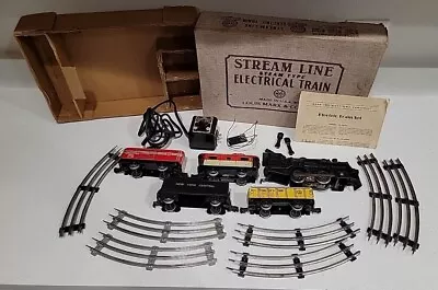 Antique Louis Marx Stream Line Steam Type Electrical Train Set In Original Box  • $89.99