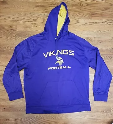 Majestic Minnesota Vikings NFL Football Purple Polyester Sweatshirt Mens XL MN • $18.75