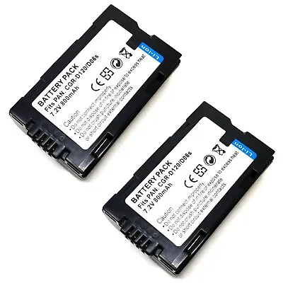 2x Battery For CGR-D120 Panasonic NV-MX7 NV-MX300 NV-MX340 NV-MX350 NV-MX500 New • $26.88