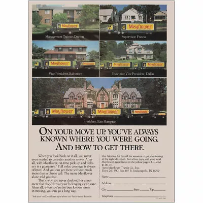 1983 Mayflower: On Your Move Up Dayton Fresno Dallas Vintage Print Ad • $6.75