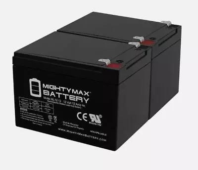 Mighty Max 2 Pack - 12V 12AH Replacement Battery For Pride Mobility GoGo Scooter • $48.99
