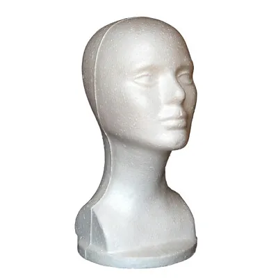 $9.51 • Buy Female Foam Mannequin Wig Head Display Hat Caps Wig Holder White Foam Head