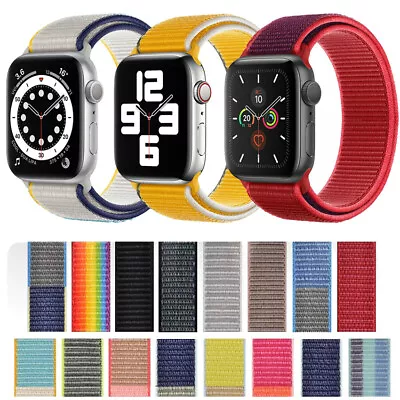 $3.95 • Buy Watch Band Strap For Apple Watch 7 6 5 4 3 2 SE Series 38/42/40/44mm Nylon