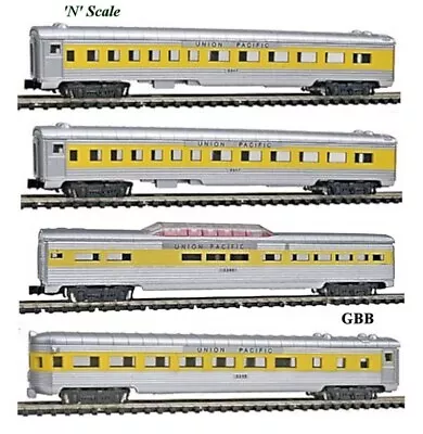 N 1:160 Scale UNION PACIFIC 4 Car Passenger Set MODEL POWER New In Box • $78