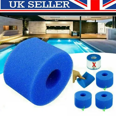 6/12x Foam Spa Tub Filters V1 S1 Washable Bio Sponge For Intex Reusable 73x108mm • £12.99