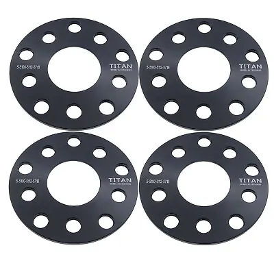 $45.26 • Buy 4pcs 5mm Hubcentric Wheel Spacers 5x112 CNC Fits Audi A3 A4 A6 A8 S4 S8 R8