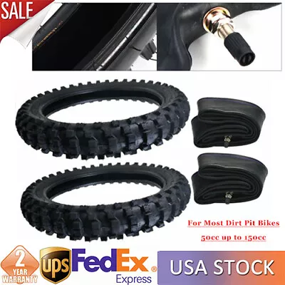 70/100-19 Front & Rear 90/100-16 Tires+Tubes Fits For Honda Dirt Bike CR80 KX100 • $114.95