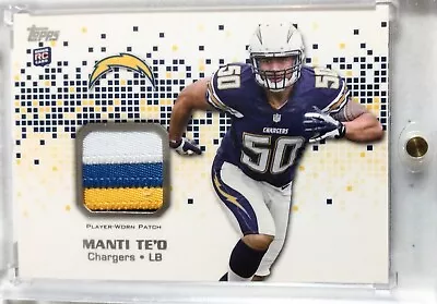 2013 Topps RC Manti Te'o 3 Color Jersey Patch Chargers • $19