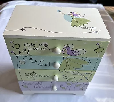 Girls Fairy Themed Wooden Jewelry Box/Chest. • $11.99