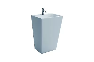 Bathroom Pedestal Sink - Single Pedestal Sink - Modern Sink - Fazio- 21.7  • $1099.98