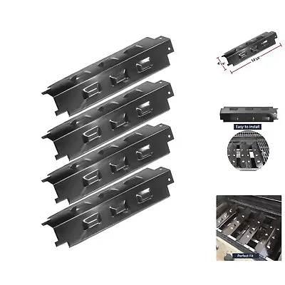 Porcelain Steel Gas Grill Heat Plate Shield - 4 Pack - Flame Tamer Burner Cover • $37.99