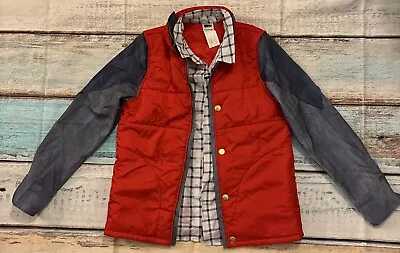 Back To The Future Movie Marty McFly Adult Costume Red Vest Jacket Shirt Medium • $50