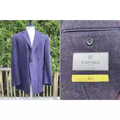 EU 58R US 46R CANALI-Kei Unstructured Flannel Wool Sport Coat Jacket  • $399