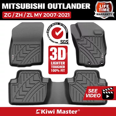 Kiwi Master Car Floor Mats For Mitsubishi Outlander ZG ZH ZJ ZK ZL MY2007-2021 • $139.95