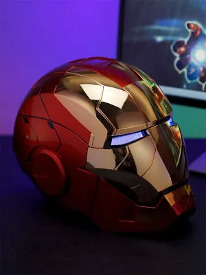 Iron Man MK5 1:1 Helmet AUTOKING Wearable Voice-control Golden Mask Cosplay US!  • $100