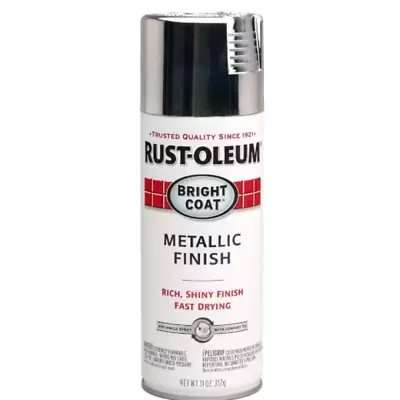 11 Oz. Bright Coat Metallic Chrome Spray Paint - Quick-Drying And Durable Finish • $9.97