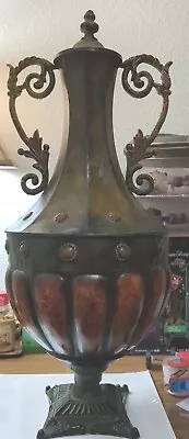 Decorative Large Metal Urn With Lid • $80