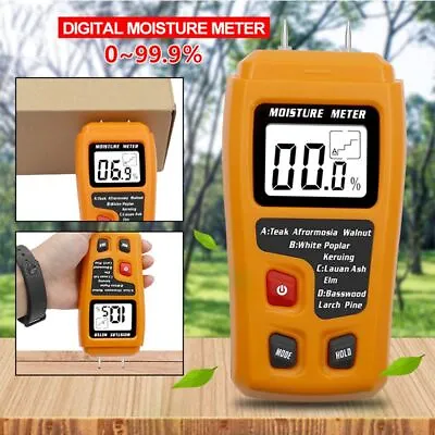 Industry Pro Tool Timber Damp Meter Wood Humidity Moisture Detector Digital LCD • £8.33