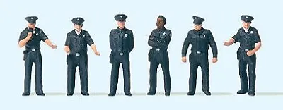 Preiser 10799 HO Scale Working People -- United States City Police Pkg(6) • $21.99