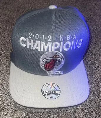 Miami Heat 2012 NBA Champions Official Locker Room Snapback Hat Ball Cap • $18.99