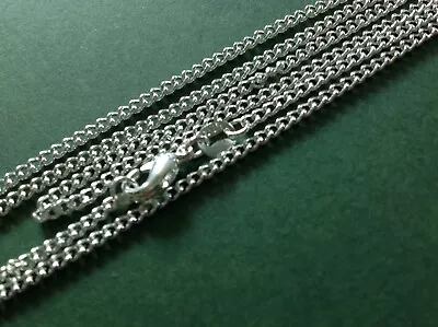   925 SILVER CHAIN NECKLACE CURB 30  Extra Long FREE Gift Bag • £6.75