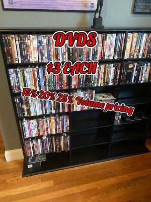 $3 • Buy 💿DVD MOVIES $3 Each. Flat Shipping Rate For Total Purchase. Volume Discount! 💿