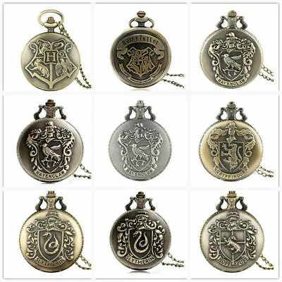 Vintage Magic Academy Design Men Women Quartz Pocket Watches Necklace Chain Gift • $4.41