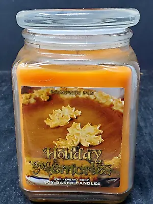 Holiday Memories Pumpkin Pie Scented Candle 22.4 Oz Large Jar Single Wick • $14.04